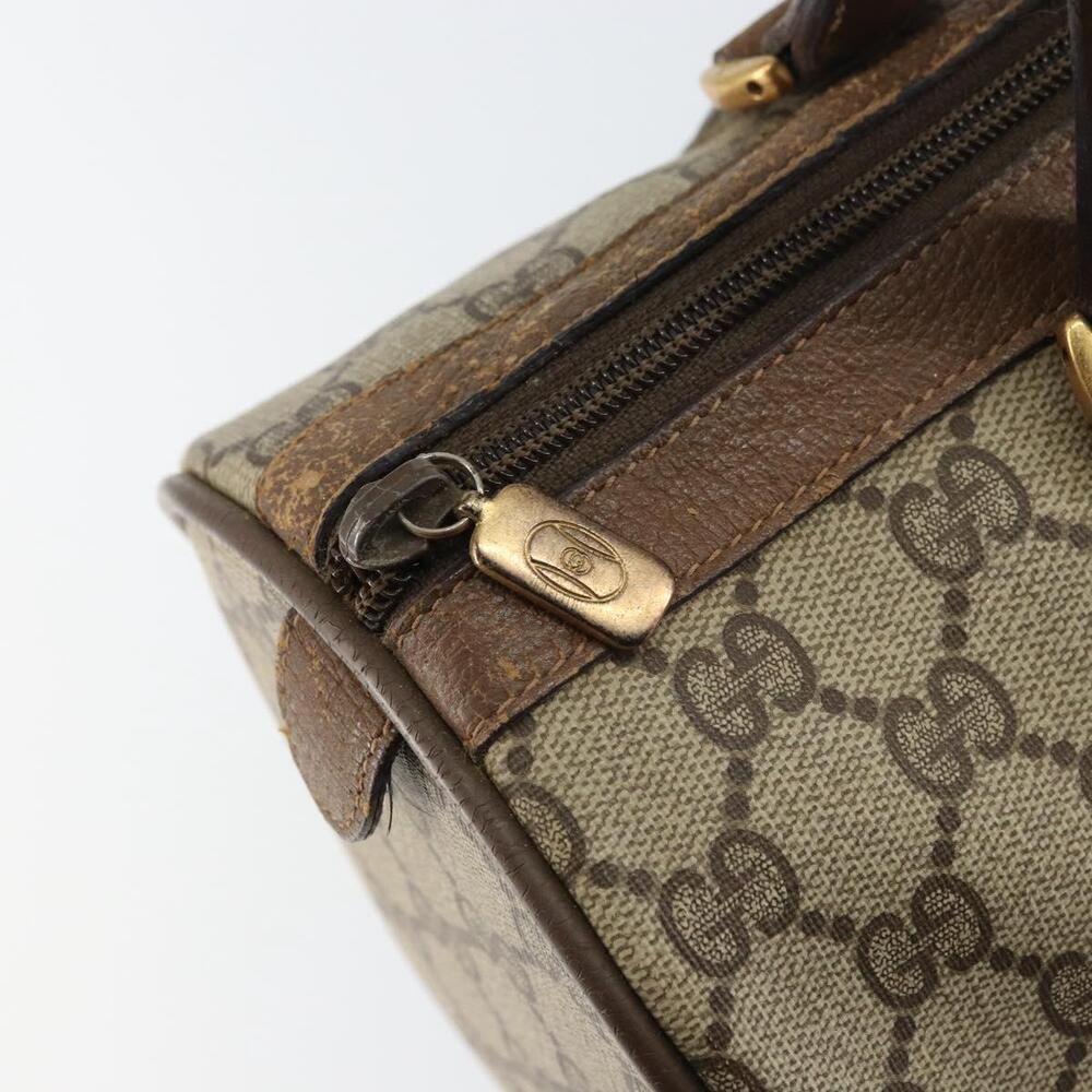 GUCCI GG Supreme Web Sherry Line Bag PVC Beige Gold 116 02 007 Auth 156427 - Picture 10 of 16